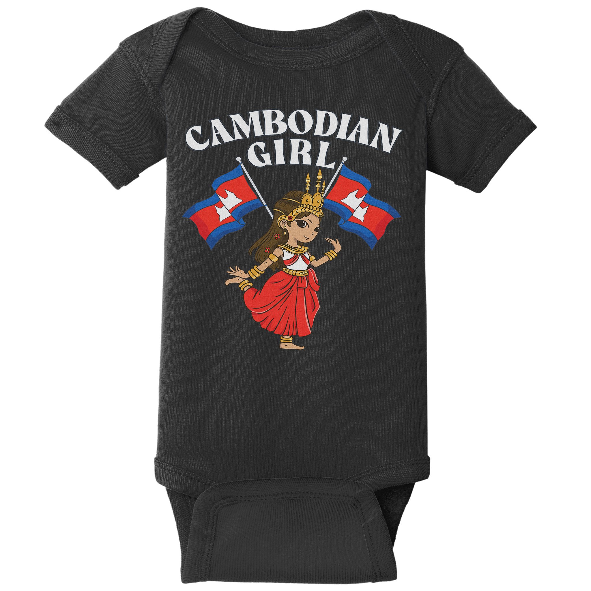 Cambodian Girl, Khmer Girl, Cambodia Baby Bodysuit