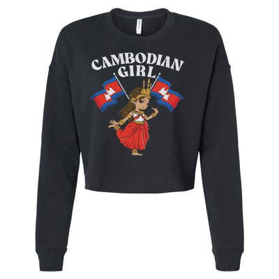 Cambodian Girl, Khmer Girl, Cambodia Cropped Pullover Crew