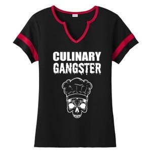 Culinary Gangster Kitchen Ager Gift Ladies Halftime Notch Neck Tee