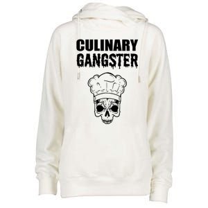 Culinary Gangster Kitchen Ager Gift Womens Funnel Neck Pullover Hood