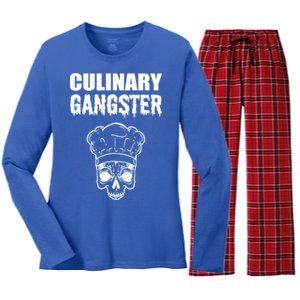 Culinary Gangster Kitchen Ager Gift Women's Long Sleeve Flannel Pajama Set 