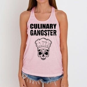 Culinary Gangster Kitchen Ager Gift Women's Knotted Racerback Tank