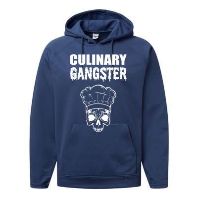 Culinary Gangster Kitchen Ager Gift Performance Fleece Hoodie