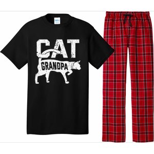 Cat Grandpa Kitten Pet Owner Meow Fathers Day Pajama Set