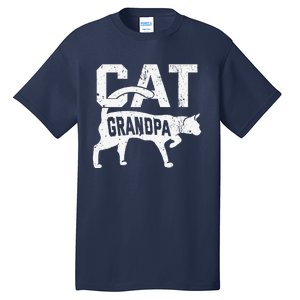 Cat Grandpa Kitten Pet Owner Meow Fathers Day Tall T-Shirt