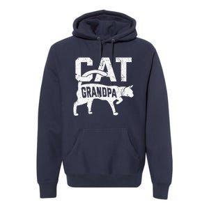 Cat Grandpa Kitten Pet Owner Meow Fathers Day Premium Hoodie