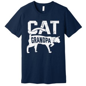 Cat Grandpa Kitten Pet Owner Meow Fathers Day Premium T-Shirt