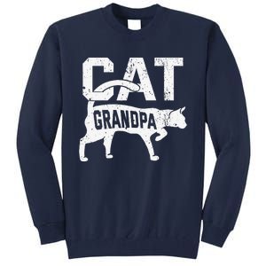 Cat Grandpa Kitten Pet Owner Meow Fathers Day Tall Sweatshirt