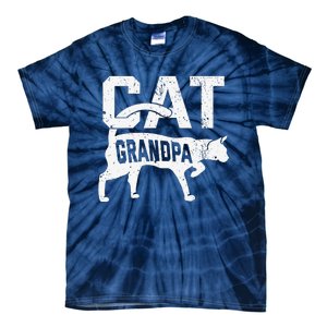 Cat Grandpa Kitten Pet Owner Meow Fathers Day Tie-Dye T-Shirt