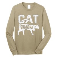 Cat Grandpa Kitten Pet Owner Meow Fathers Day Long Sleeve Shirt