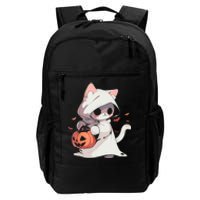 Cat Ghost Kawaii Neko Anime Halloween Costume Pumpkin Lover Daily Commute Backpack