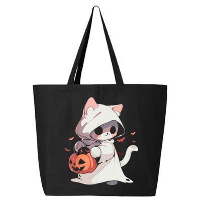 Cat Ghost Kawaii Neko Anime Halloween Costume Pumpkin Lover 25L Jumbo Tote