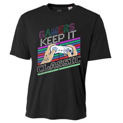 Classic Gamer Keep It Classic Gaming 80s 90s Vintage Cool Cooling Performance Crew T-Shirt