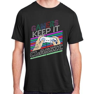 Classic Gamer Keep It Classic Gaming 80s 90s Vintage Cool Adult ChromaSoft Performance T-Shirt