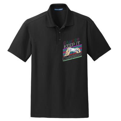 Classic Gamer Keep It Classic Gaming 80s 90s Vintage Cool Dry Zone Grid Polo