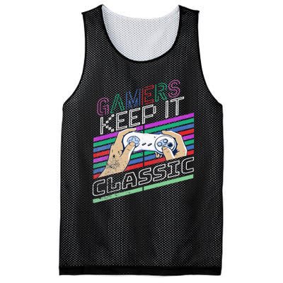 Classic Gamer Keep It Classic Gaming 80s 90s Vintage Cool Mesh Reversible Basketball Jersey Tank