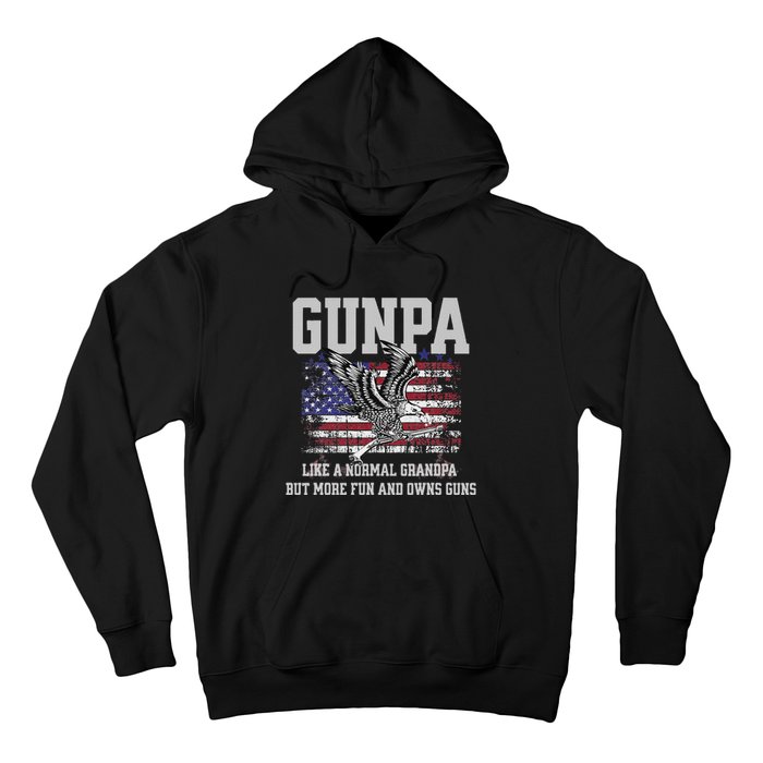 Cool Gunpa Like Normal Grandpa But Own Guns Design Hoodie