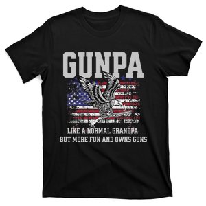 Cool Gunpa Like Normal Grandpa But Own Guns Design T-Shirt