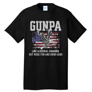 Cool Gunpa Like Normal Grandpa But Own Guns Design Tall T-Shirt