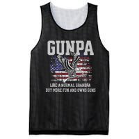 Cool Gunpa Like Normal Grandpa But Own Guns Design Mesh Reversible Basketball Jersey Tank