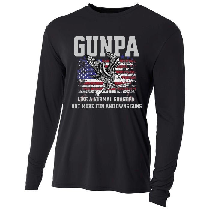 Cool Gunpa Like Normal Grandpa But Own Guns Design Cooling Performance Long Sleeve Crew