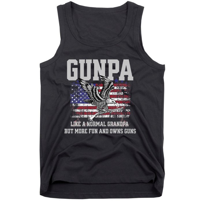 Cool Gunpa Like Normal Grandpa But Own Guns Design Tank Top