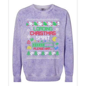 Christmas Gaming Loading Christmas Spirit For Gamer Ugly Gift Colorblast Crewneck Sweatshirt