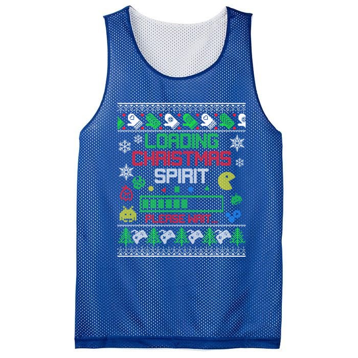 Christmas Gaming Loading Christmas Spirit For Gamer Ugly Gift Mesh Reversible Basketball Jersey Tank