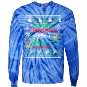 Christmas Gaming Loading Christmas Spirit For Gamer Ugly Gift Tie-Dye Long Sleeve Shirt