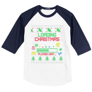 Christmas Gaming Loading Christmas Spirit For Gamer Ugly Gift Baseball Sleeve Shirt