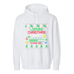 Christmas Gaming Loading Christmas Spirit For Gamer Ugly Gift Garment-Dyed Fleece Hoodie