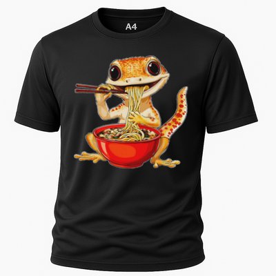 Crested Gecko Lizard Ramen Noodles Bowl Gift And Black Mediu Performance Shirt