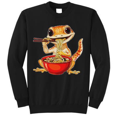 Crested Gecko Lizard Ramen Noodles Bowl Gift And Black Mediu Sweatshirt