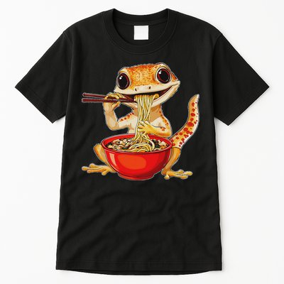 Crested Gecko Lizard Ramen Noodles Bowl Gift And Black Mediu Tall T-Shirt