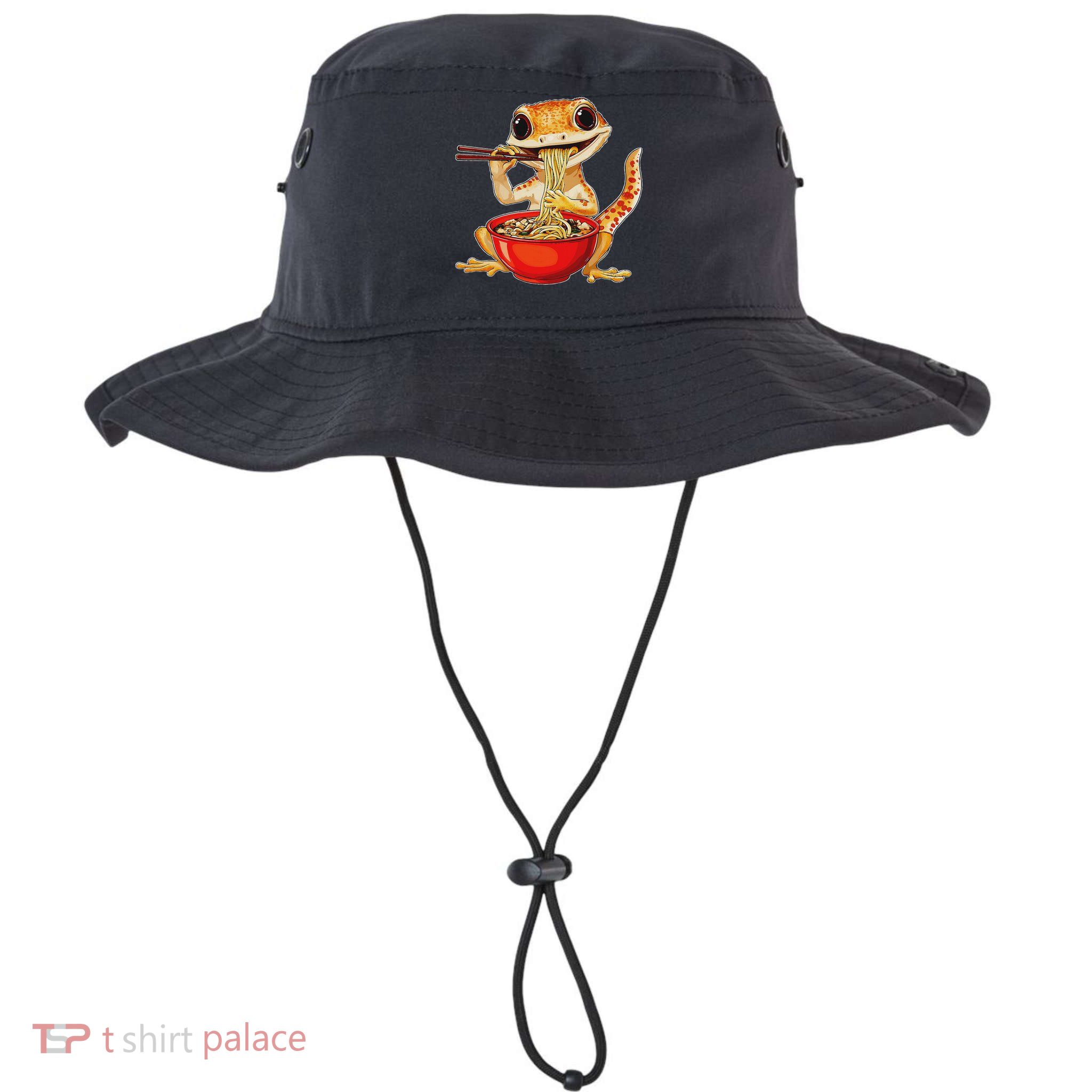 Crested Gecko Lizard Ramen Noodles Bowl Gift And Black Mediu Bucket Hat