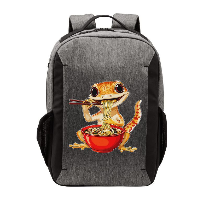 Crested Gecko Lizard Ramen Noodles Bowl Gift And Black Mediu Vector Backpack