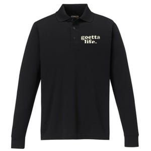 Cincinnati Goetta Life Foodie Souvenir And Gift Performance Long Sleeve Polo