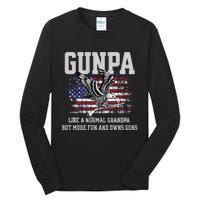 Cool Gunpa Like Normal Grandpa But Own Guns Design Gift Tall Long Sleeve T-Shirt