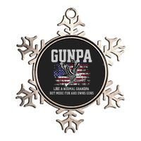 Cool Gunpa Like Normal Grandpa But Own Guns Design Gift Metallic Star Ornament