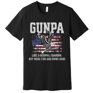 Cool Gunpa Like Normal Grandpa But Own Guns Design Gift Premium T-Shirt