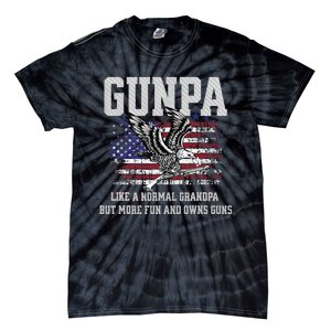 Cool Gunpa Like Normal Grandpa But Own Guns Design Gift Tie-Dye T-Shirt