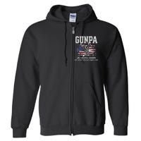 Cool Gunpa Like Normal Grandpa But Own Guns Design Gift Full Zip Hoodie