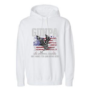 Cool Gunpa Like Normal Grandpa But Own Guns Design Gift Garment-Dyed Fleece Hoodie