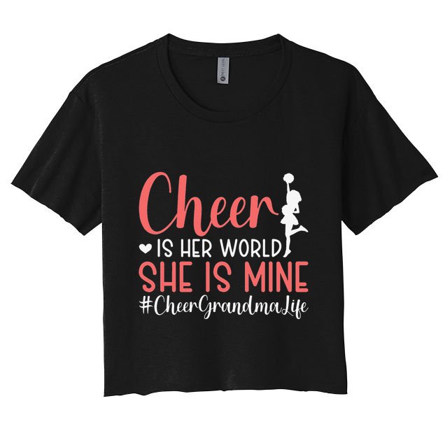 Cheer Grandma Life Cheerleading Grandmother Crop Top