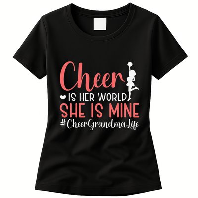 Cheer Grandma Life Cheerleading Grandmother Womens T-Shirt