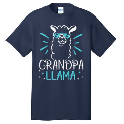 Cool Glass Llama Grandpa Llama Animals Father Parent Tall T-Shirt