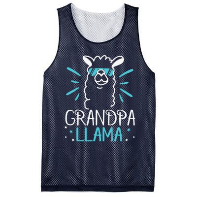 Cool Glass Llama Grandpa Llama Animals Father Parent Mesh Reversible Basketball Jersey Tank