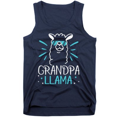 Cool Glass Llama Grandpa Llama Animals Father Parent Tank Top