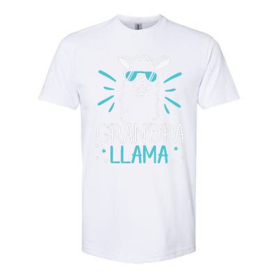 Cool Glass Llama Grandpa Llama Animals Father Parent Softstyle CVC T-Shirt