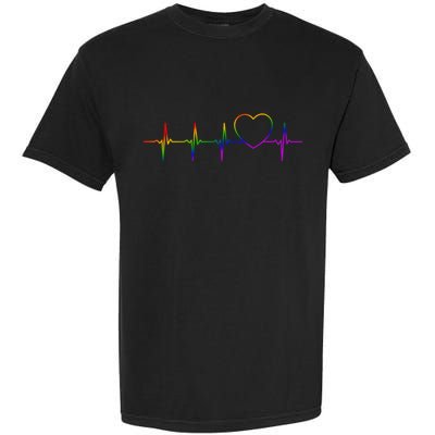 Cute Gift Lgbt Heartbeat Gift For Proud Gays & Lesbians Garment-Dyed Heavyweight T-Shirt